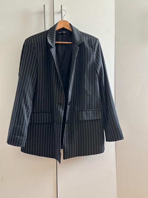 Blazer rayas forrado Shein